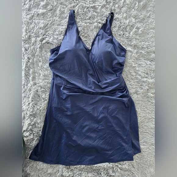 🆕️ Denim & Co Navy Swim Dress - Picture 2 of 8